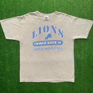 Size Large - Vintage Lions Charlie Batch 1999 Football Tee
